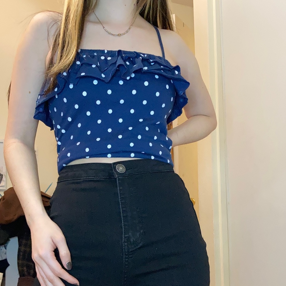 Aeropostale Blue & White Top